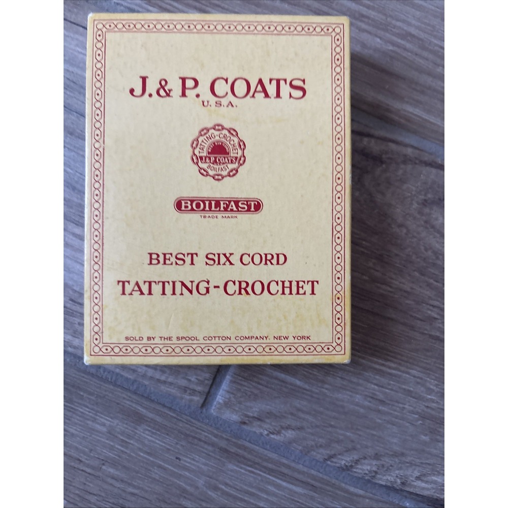 Vintage J & P Coats Boilfast Best Six Cord Tatting Crochet Thread Pink 12 Balls